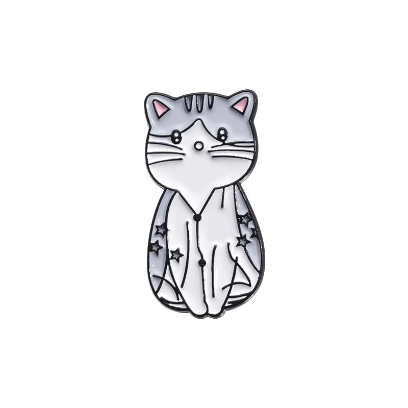 Cat Brooches Lapel Badges Cartoon Animal Jewelry Gift for Kids Friends Music Cat Enamel Pins Custom 1989 Cute Guitar