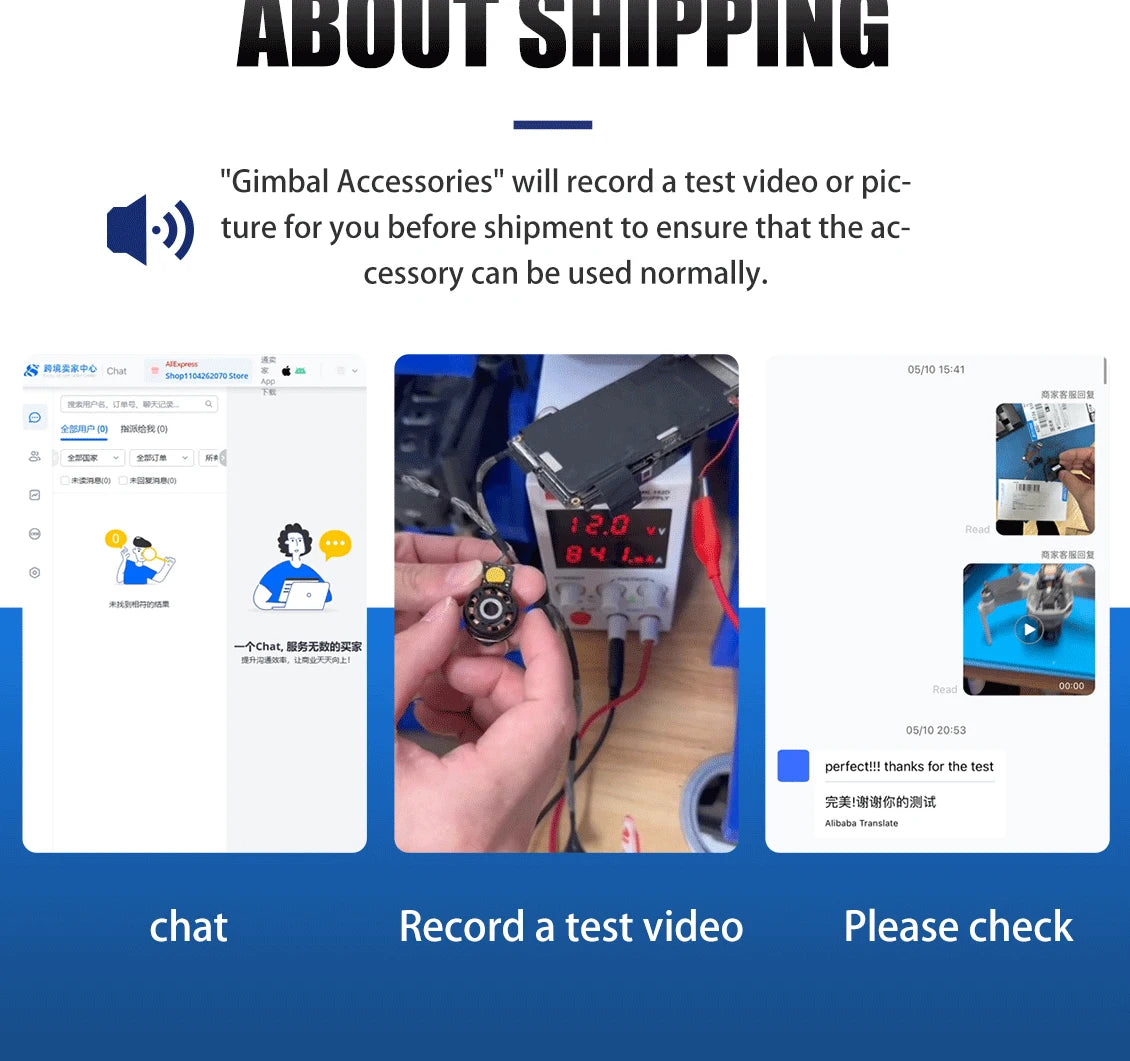 Original Mini 1/2/SE/2 SE/4K Drone Camera Gimbal Axis Arm Frame with Yaw Pitch Rolling Motor, Lens Not Included,for DJI mini