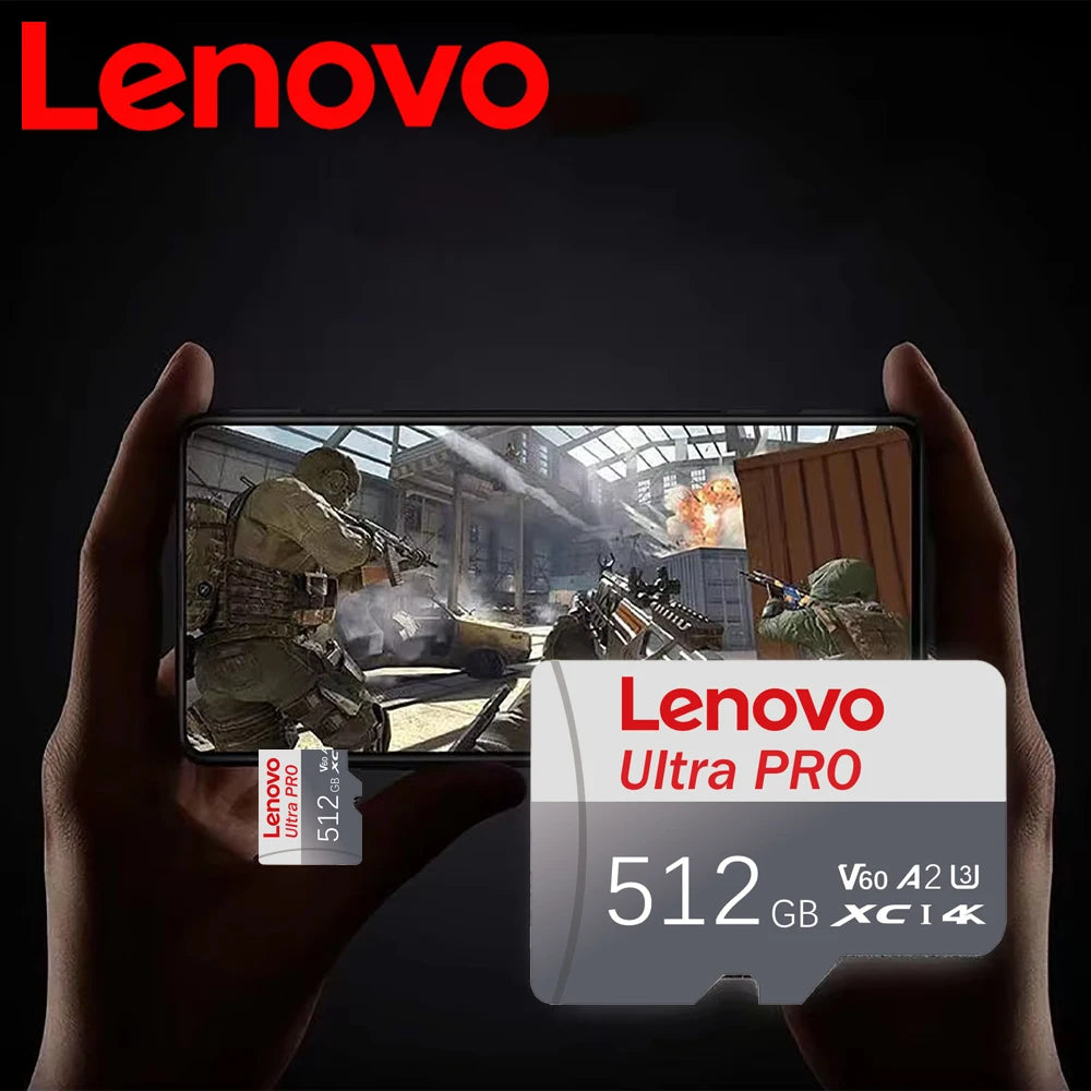 Original Lenovo Memory Card 2TB 128GB Class 10 V60 TF Card 1TB Mini SD Card 512GB 256GB A2 U3 Micro Card 2TB High Speed TF Card