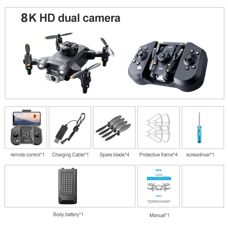 Xiaomi 4DRC V30 Mini Drone with Camera HD 8K 1080P FPV RC Drones Profesional Five-sided Obstacle Avoidance Helicopter Drone Toy