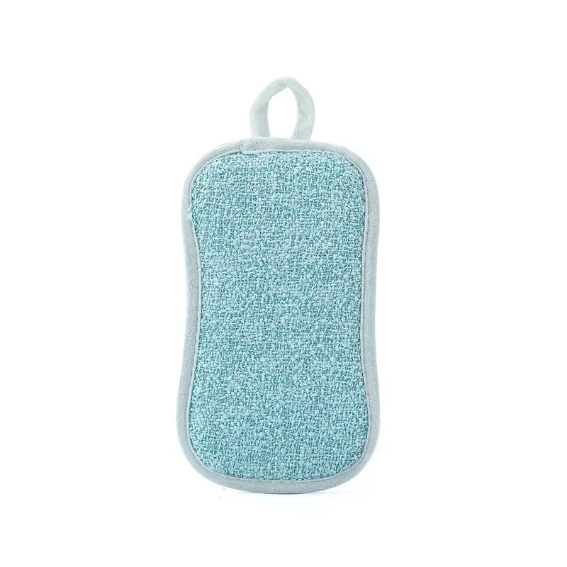 Dishwashing Sponge Block Kitchen Non-stick Oil Brush Pot Household Dish Cloth Double-sided Cleaning Cotton Scouring Pad