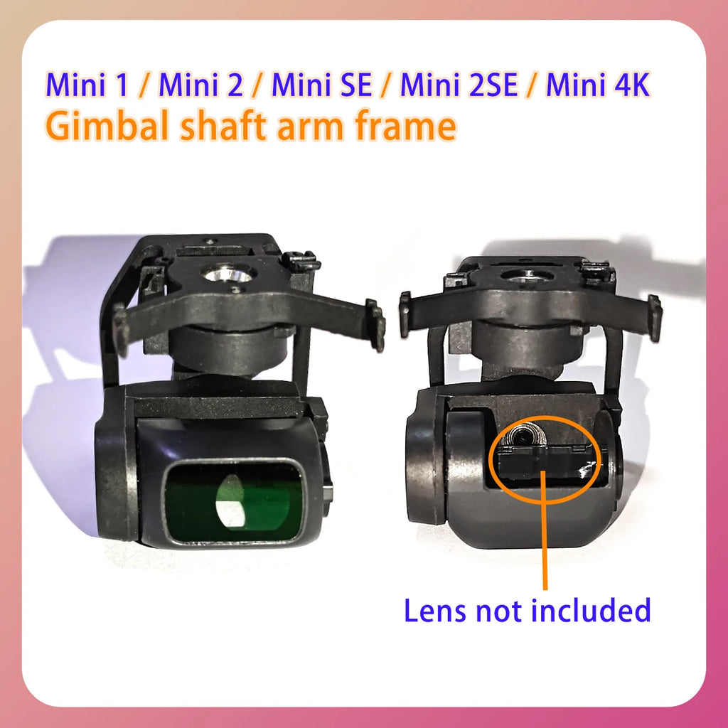 Original Mini 1/2/SE/2 SE/4K Drone Camera Gimbal Axis Arm Frame with Yaw Pitch Rolling Motor, Lens Not Included,for DJI mini