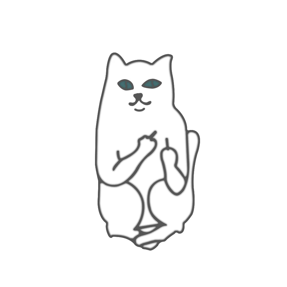 Cat Brooches Lapel Badges Cartoon Animal Jewelry Gift for Kids Friends Music Cat Enamel Pins Custom 1989 Cute Guitar