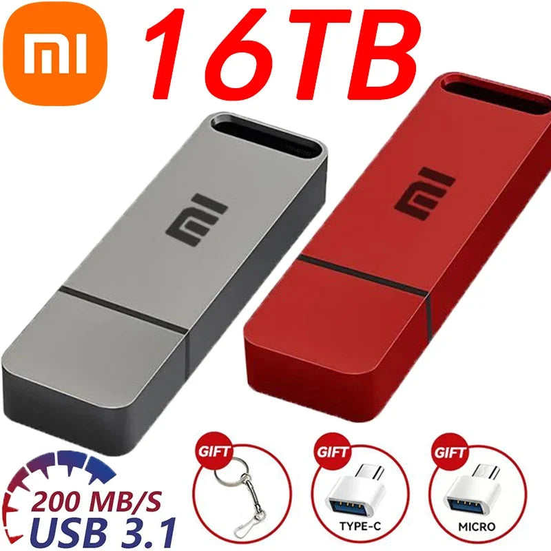 Xiaomi MIJIA Ultra Usb Flash Drives 16TB USB 3.1 High Speed Pen Drive USB 2TB 4TB Pendrive 8TB PC/Laptop Usb Memory Holiday Gift
