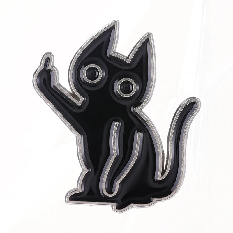Cat Brooches Lapel Badges Cartoon Animal Jewelry Gift for Kids Friends Music Cat Enamel Pins Custom 1989 Cute Guitar