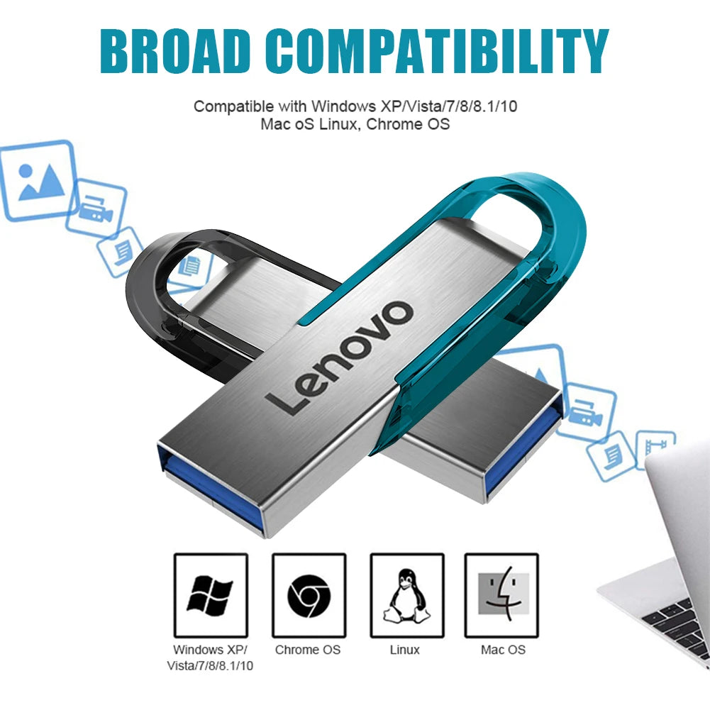 Lenovo Flash Drives 2TB Usb 3.0 Mini High Speed Metal Pendrive 1TB 512GB Stick Portable Drive Waterproof Memoria Storage U Disk