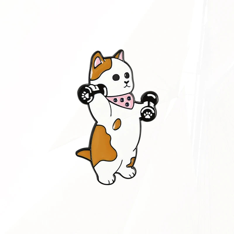 Cat Brooches Lapel Badges Cartoon Animal Jewelry Gift for Kids Friends Music Cat Enamel Pins Custom 1989 Cute Guitar