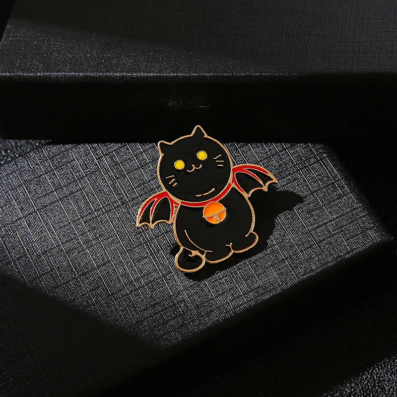 Cat Brooches Lapel Badges Cartoon Animal Jewelry Gift for Kids Friends Music Cat Enamel Pins Custom 1989 Cute Guitar