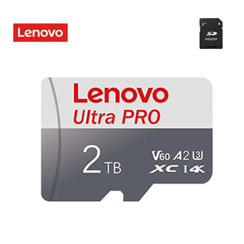 Original Lenovo Memory Card 2TB 128GB Class 10 V60 TF Card 1TB Mini SD Card 512GB 256GB A2 U3 Micro Card 2TB High Speed TF Card