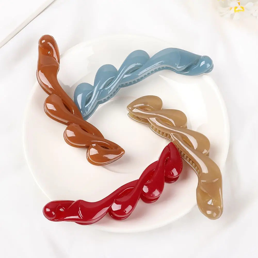 Stylish Hair Clamps Acrylic Portable Banana Hair Clips Styling Accessories Hair Claws Hairpins