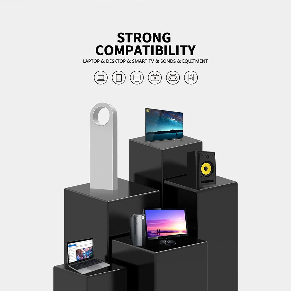 New 2025 Metal Pen Drive 2TB Cle Usb Flash Drives 1TB High Speed Pendrive 512TB 128GB Memoria Usb 3.0 For xiaomi mijia equipment