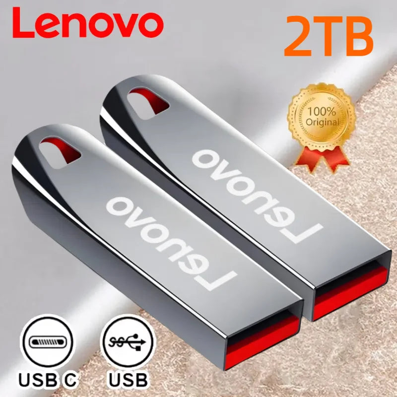 Lenovo USB 3.0 Flash Drives 2TB High Speed Pen Drive 1TB Metal Waterproof Usb Pendrive 512GB TYPE-C Memoria Usb Stick Smart Home